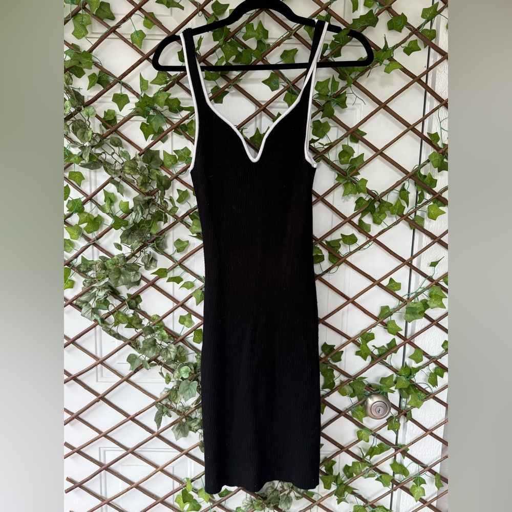 Abercrombie & Fitch Black Mini Dress with White Accents